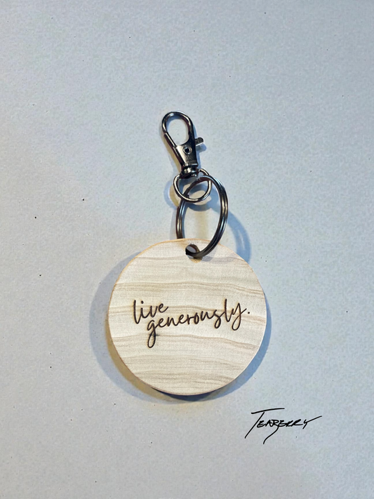 Live Generously Keychain